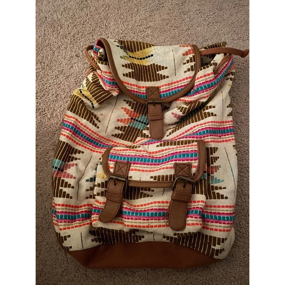 Claire's Aztec Print Medium Size Cloth Backpack